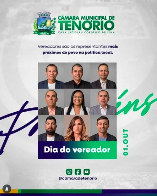 01 de Outubro – Dia Nacional do Vereador