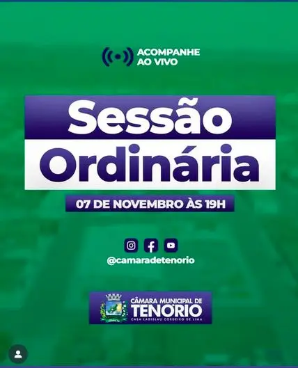Sessão Ordinária – Hoje!