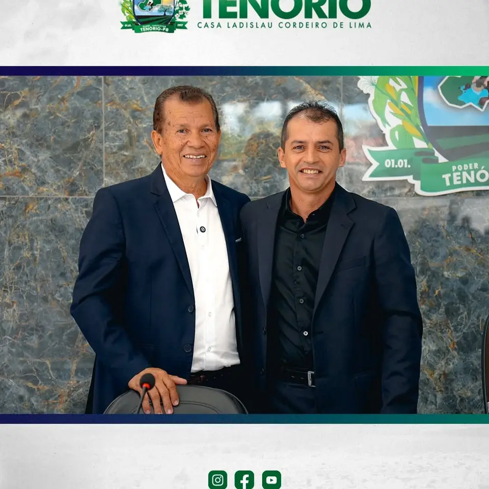 Adilson Conserva assume Prefeitura de Tenório; Ezequiel Cavalcanti preside Câmara.