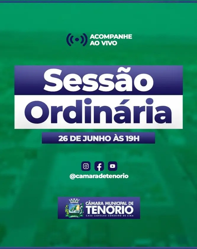 Acompanhe a última Sessão Ordinária antes do recesso legislativo!