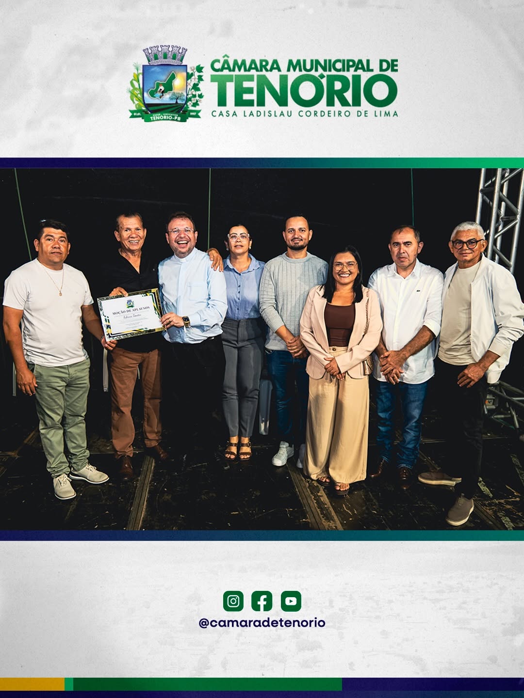 A Câmara Municipal de Tenório, na pessoa do Presidente da Casa, vereador Adilson Conser...
