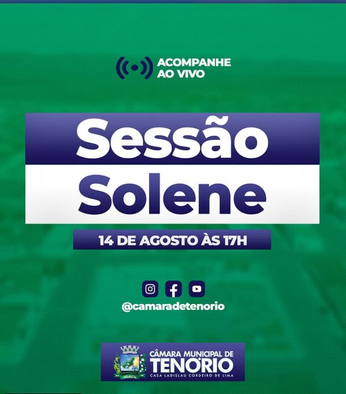 Sessão Solene – 73 anos de Tenório